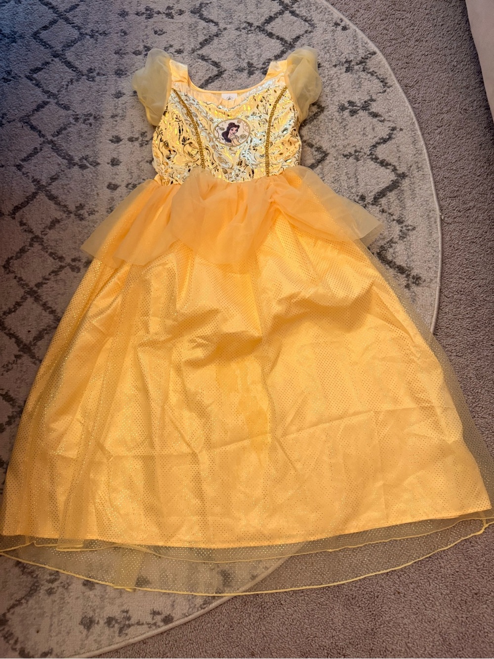 Yellow Princess Tulle Dress for Girls - Belle-Inspired